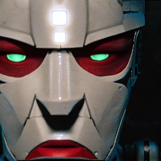 Prompt: movie still of cyborg with glowing third eye, cinematic composition, cinematic light, criterion collection, by george lucas