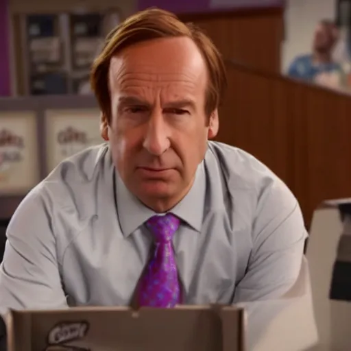 Image similar to saul goodman working at cinnabon, better call saul, 8 k