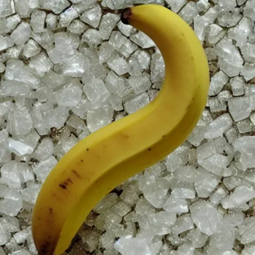 Prompt: There is a banana made of topaz.