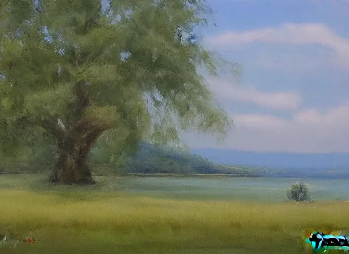 Prompt: serene landscape by richard mayhew