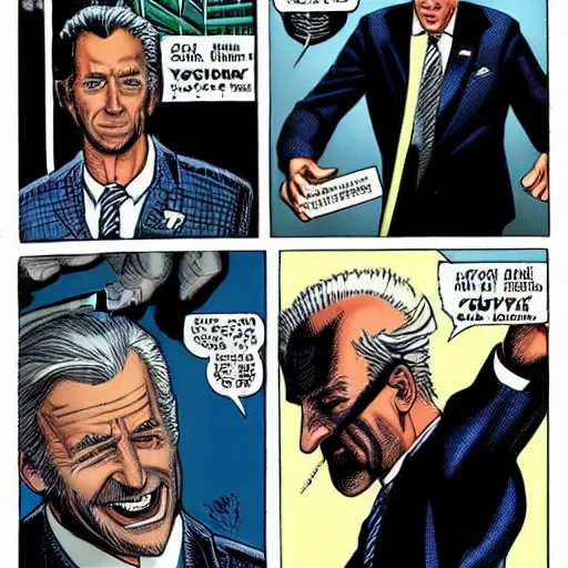 Prompt: joe biden as wolverine, comic book, detailed, intricate, claws!!!