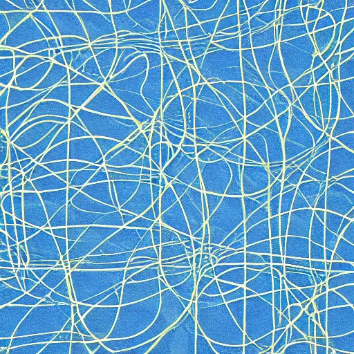 Image similar to metallic blue entangles mess of things