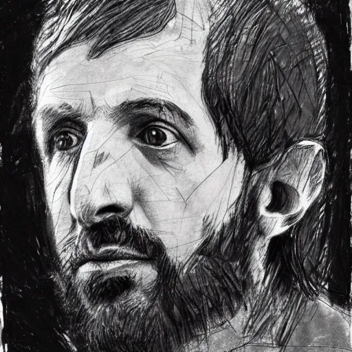 Image similar to a realistic yet scraggly portrait sketch of the side profile of a stern and sophisticated young ringo starr, trending on artstation, intricate details, in the style of frank auerbach, in the style of sergio aragones, in the style of martin ansin, in the style of david aja, in the style of mattias adolfsson