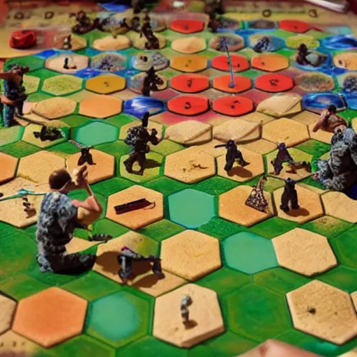 Image similar to Settlers of catan, real life , War Photography