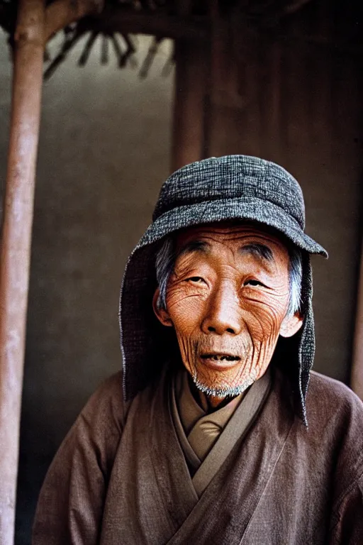 Image similar to photograph of an old japanese man, photograph by steve mccurry