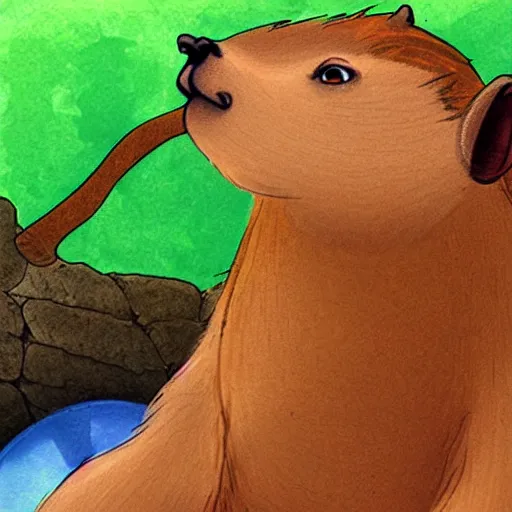 Prompt: capybara wizard