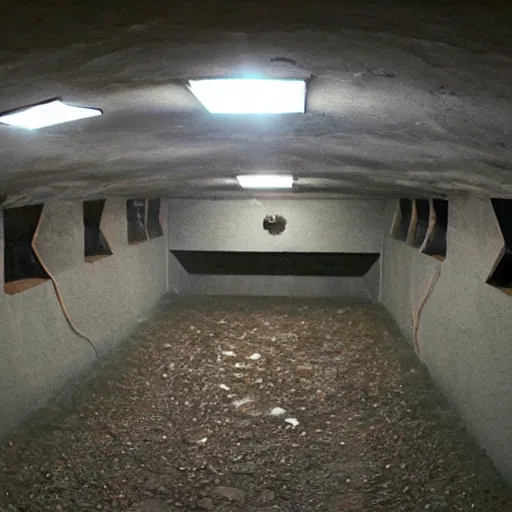 Prompt: secret photo of a nuclear underground bunker