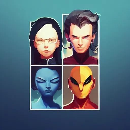 Image similar to face icon stylized minimalist x - men, loftis, cory behance hd by jesper ejsing, by rhads, makoto shinkai and lois van baarle, ilya kuvshinov, rossdraws global illumination