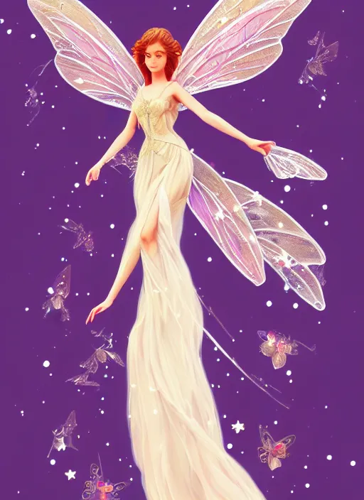 Image similar to a beautiful fairy. intricate, elegant, vision of holy perfection. smile, artstation, sticker illustration