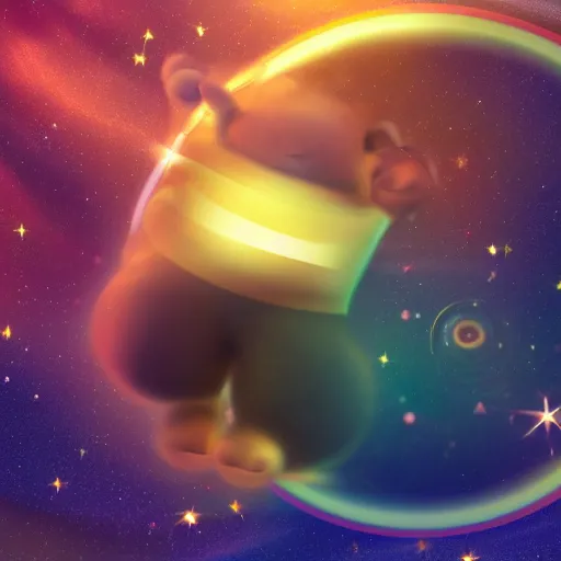 Prompt: teddy bear dancing on the rings of Saturn, digital illustration, high definition, 8k resolution