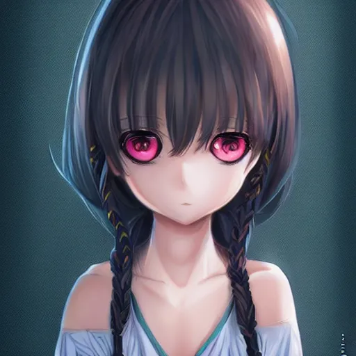 Image similar to cute anime girl by magali villeneuve
