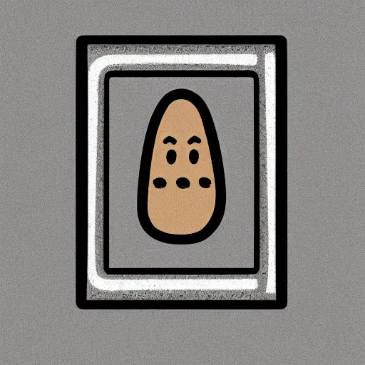 Image similar to icon of a potato in the style of gerd arntz