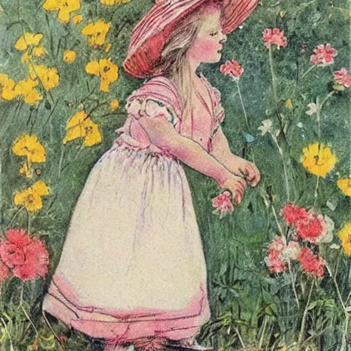 Prompt: art by cicely mary barker
