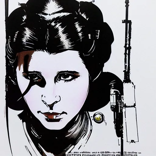 Image similar to Princess Leia by Yoji Shinkawa