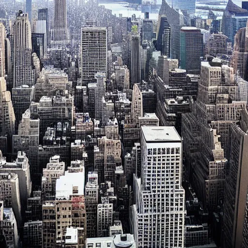 Image similar to view of New York from the perspective of an ant