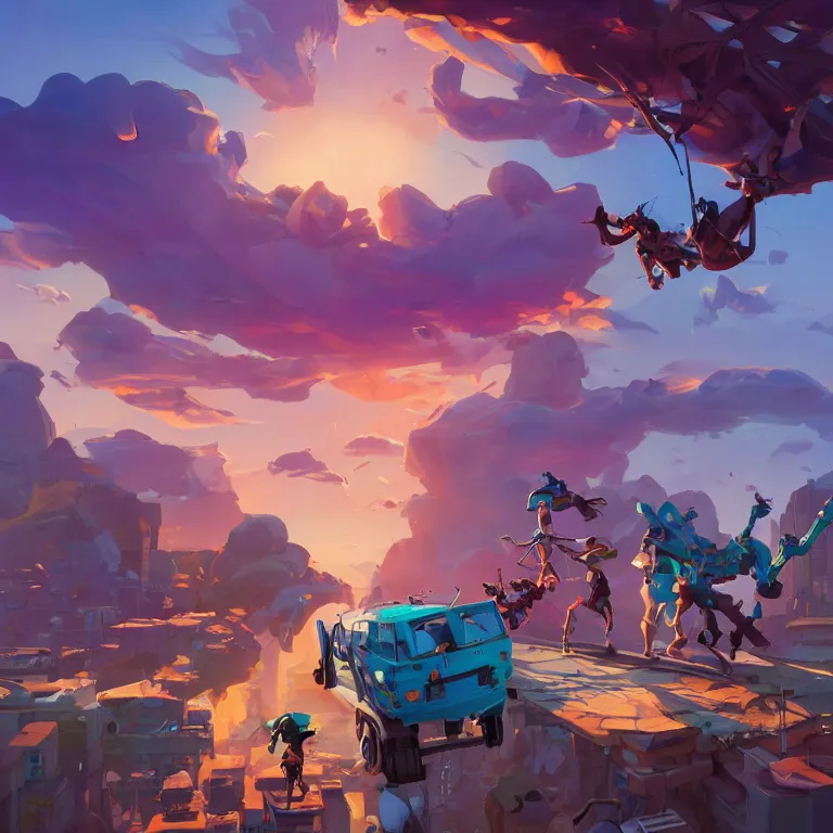 Image similar to a large art studio as fornite style game design fanart by concept artist gervasio canda, behance hd by jesper ejsing, by rhads, makoto shinkai and lois van baarle, ilya kuvshinov, rossdraws global illumination radiating a glowing aura global illumination ray tracing hdr render in unreal engine 5