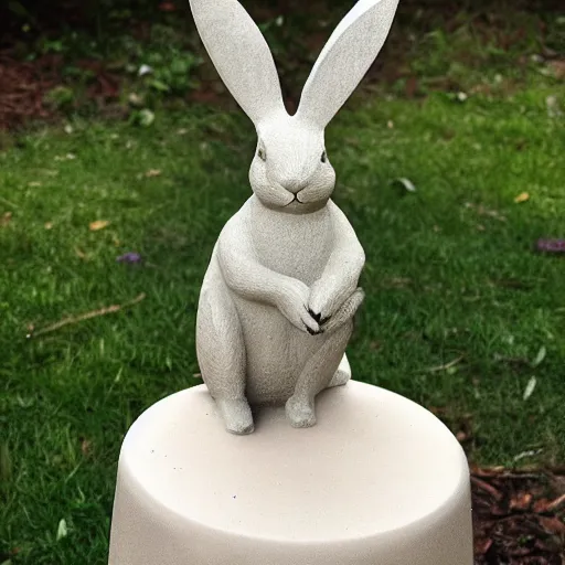 Prompt: rabbit sculpture of a candle - h 8 3 2