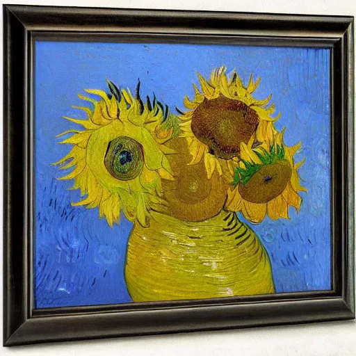 Image similar to sunflowers by van gogh and monet