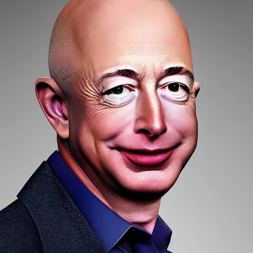 Image similar to girl that is a mixture of jeff bezos and elon musk