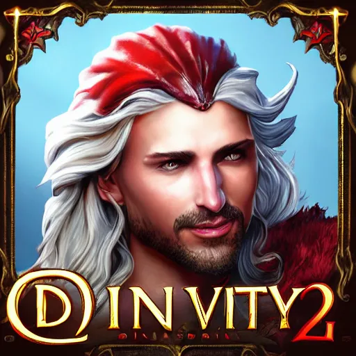 Image similar to divinity original sin 2, div os 2, div 2, group chat icon, 8 k high quality digital art icon art