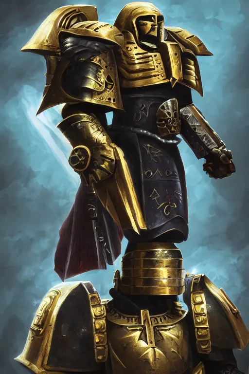 Image similar to armor portrait heros warhammer 4 0 k horus heresy fanart - the primarchs emperor by johannes helgeson animated with vfx concept artist & illustrator global illumination ray tracing hdr fanart arstation zbrush central hardmesh 8 k octane renderer comics stylized