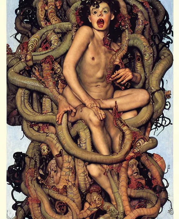 Prompt: medusa by norman rockwell