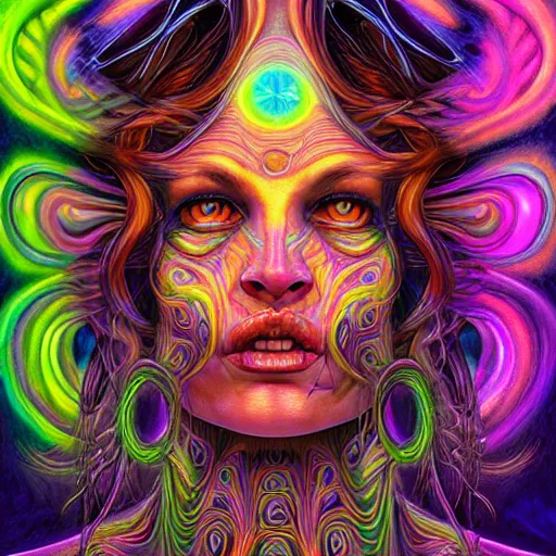 photorealistic witch goddess as a dmt entity in the | Stable Diffusion ...