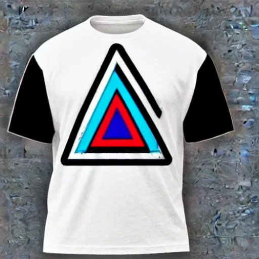 Prompt: t - shirt design that says echo alternative. with a triangle. alternative rock music style.