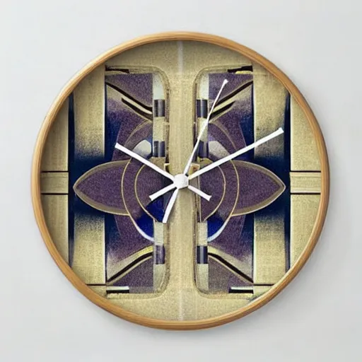 Prompt: art deco design for a wall clock