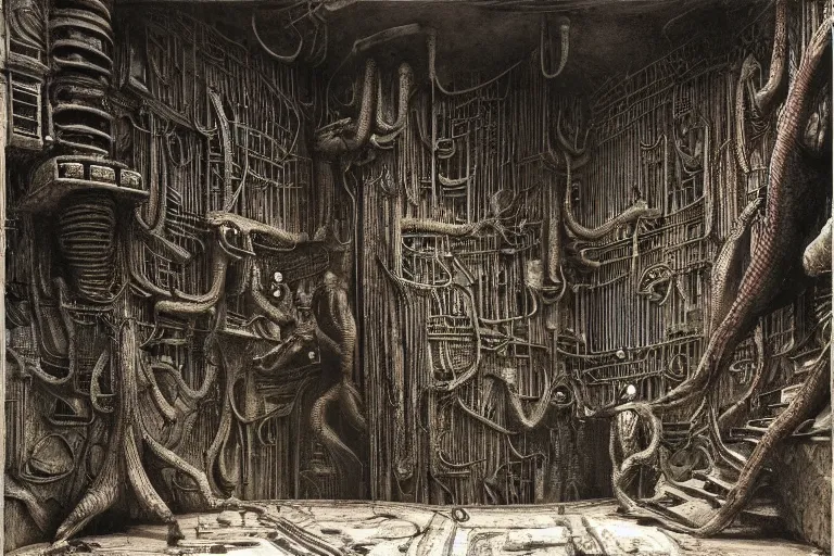 Image similar to salusa cecundus prison planet house corrino homeworld, by giger, dore, beksinski, retro sci - fi movie, highly detailed, photorealistic, 1 9 0 0 s photo