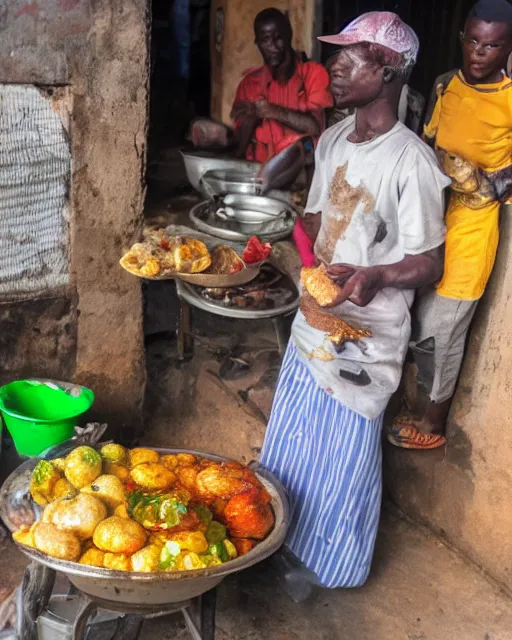 Image similar to this is the best food you can buy on the streets of kinshasa