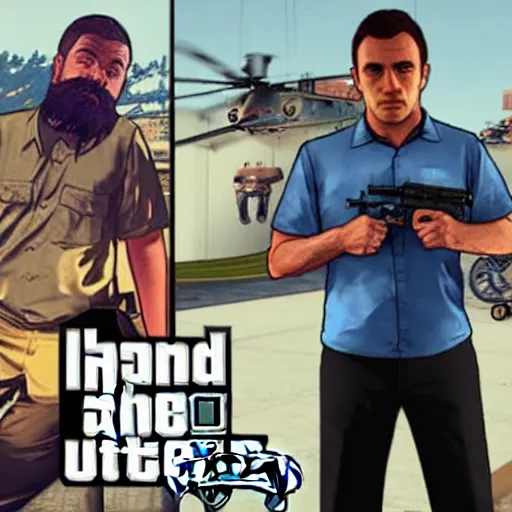 GTA5, Cover Art, Grand Theft Auto Poster, Fred Rogers, Stable Diffusion