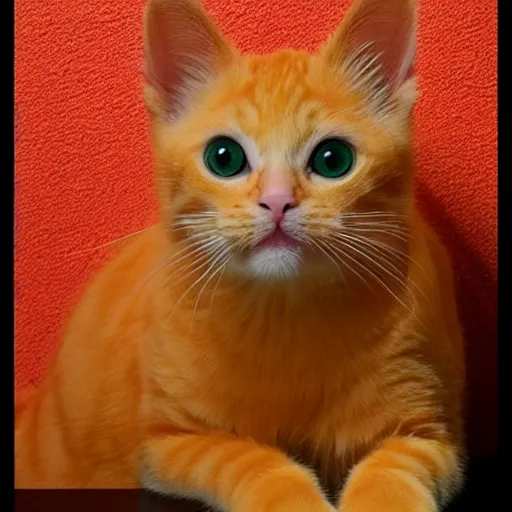 Image similar to an orange kitty front view