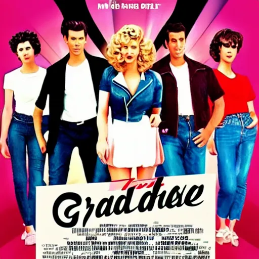 Image similar to modern day movie poster for the movie Grease