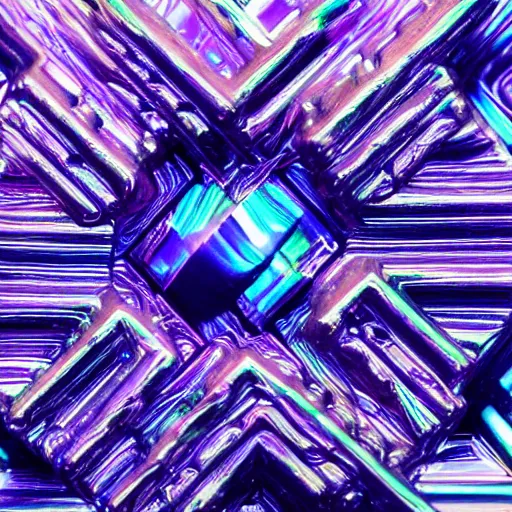 Prompt: beautiful macro bismuth photo highly detailed