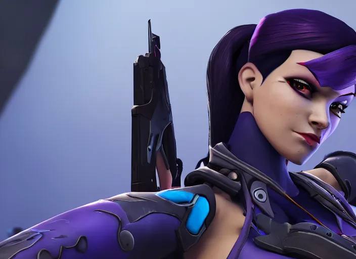 Image similar to widowmaker, overwatch, 4 k, screenshot, high detailed