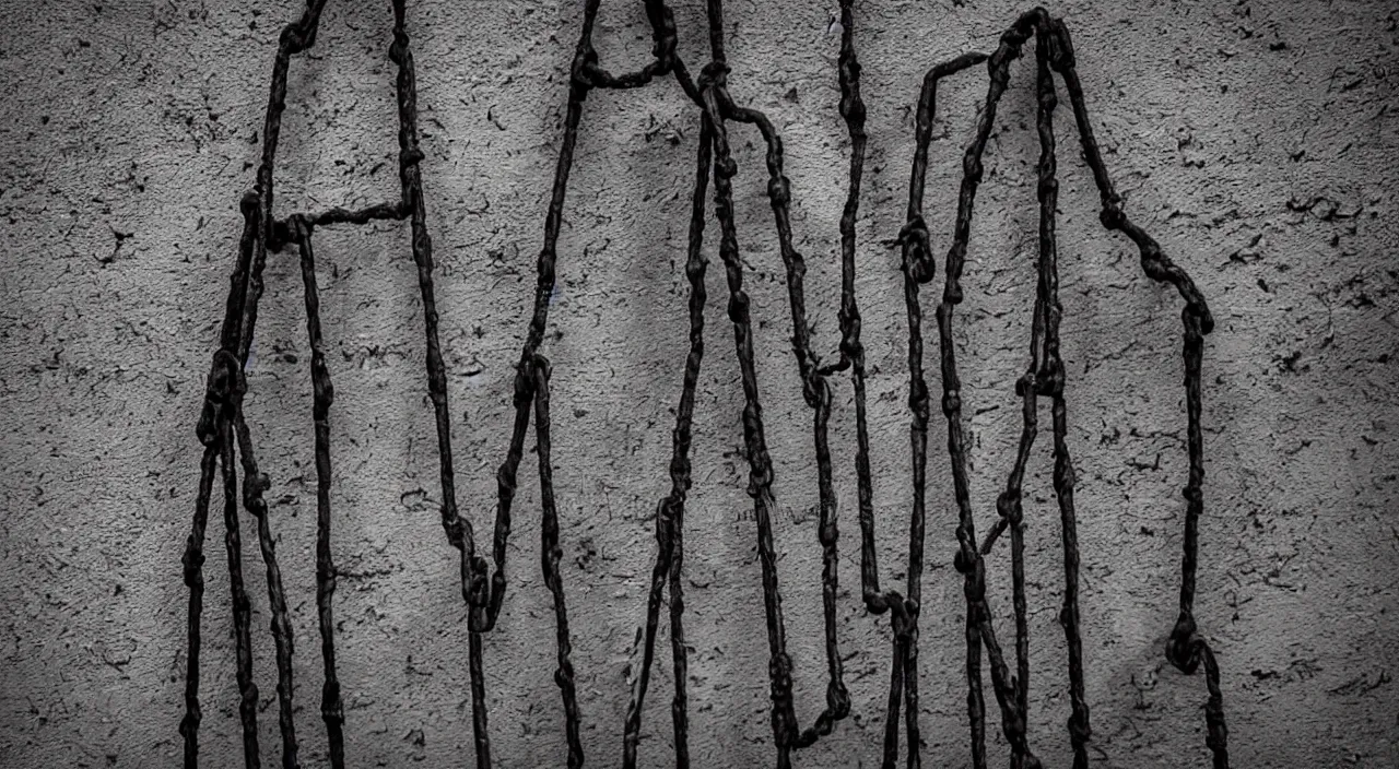 Image similar to dark unsettling creepy piece of rebar rod leaning against the wall, 5 5 mm photography detailed footage