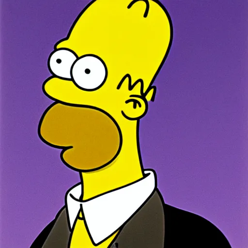 Image similar to Homer Simpson, portrait, 50mm (1999)