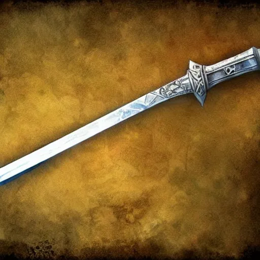 Image similar to warrior sword blade, war theme sword blade, fantasy sword of warrior, armored sword blade, fiery coloring, epic fantasy style art, fantasy epic digital art, epic fantasy weapon art