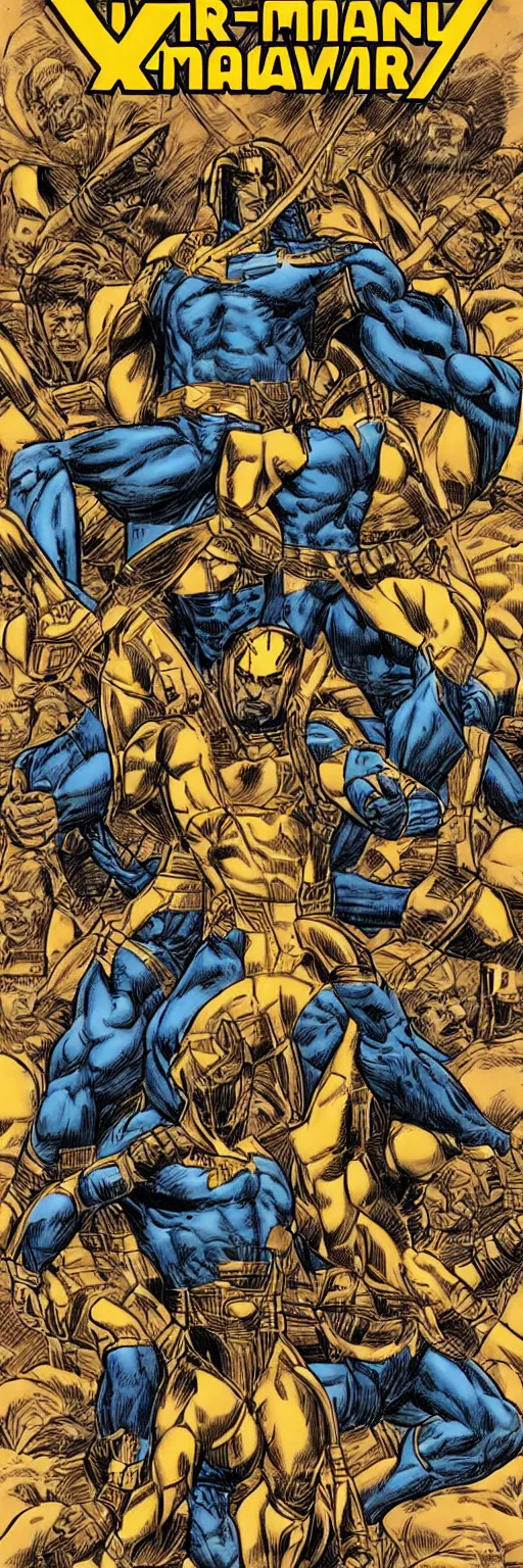 Prompt: x-o manowar in the style of barry windsor-smith