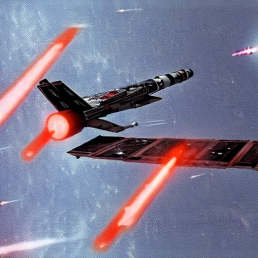 Prompt: a single pilot stranded in space in his x - wing - 9