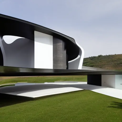 Image similar to house designed by zaha hadid