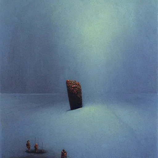 Image similar to artwork by beksinski