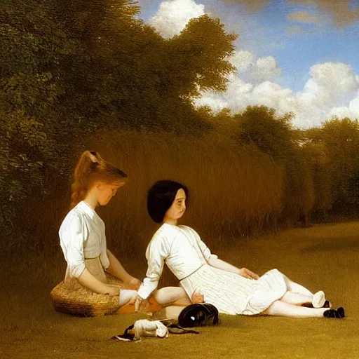 Prompt: A beautiful computer art. human technology that had become haunted, possessed by quick, gleaming cleverness. midday by Jacques-Laurent Agasse washed-out