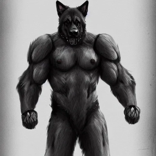 Image similar to a humanoid german shepherd beast - man, wearing gym suit, sitting on a couch, artstation, concept art, smooth, sharp foccus ilustration, artstation