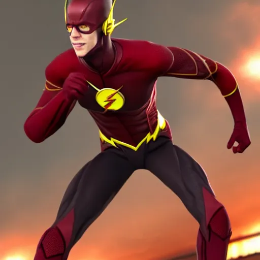 Image similar to CGI render of the flash as waya steurbaut in the style of waya Steurbaut