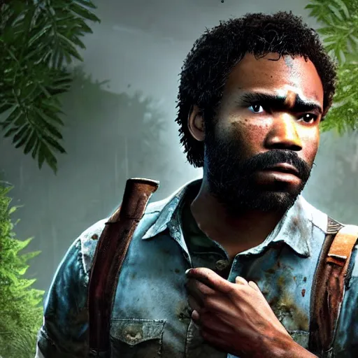 Image similar to donald glover as a character in the last of us