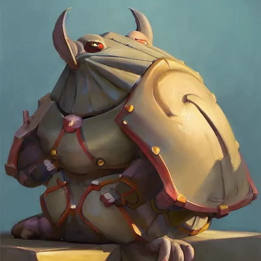 Image similar to greg manchess portrait painting of partially armored doormouse from alice in wonderland as overwatch character, medium shot, asymmetrical, profile picture, organic painting, sunny day, matte painting, bold shapes, hard edges, street art, trending on artstation, by huang guangjian, gil elvgren, ruan jia, randy vargas, greg rutkowski