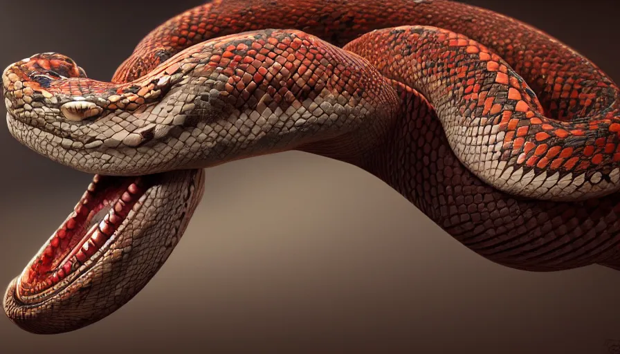 Image similar to hybrid of a happy snake diamonds and sad clown, rule of thirds, beautiful detailed face, ultra realistic, concept art, intricate details, serious, highly detailed, photorealistic, octane render, 8 k, unreal engine, detailed oil painting.