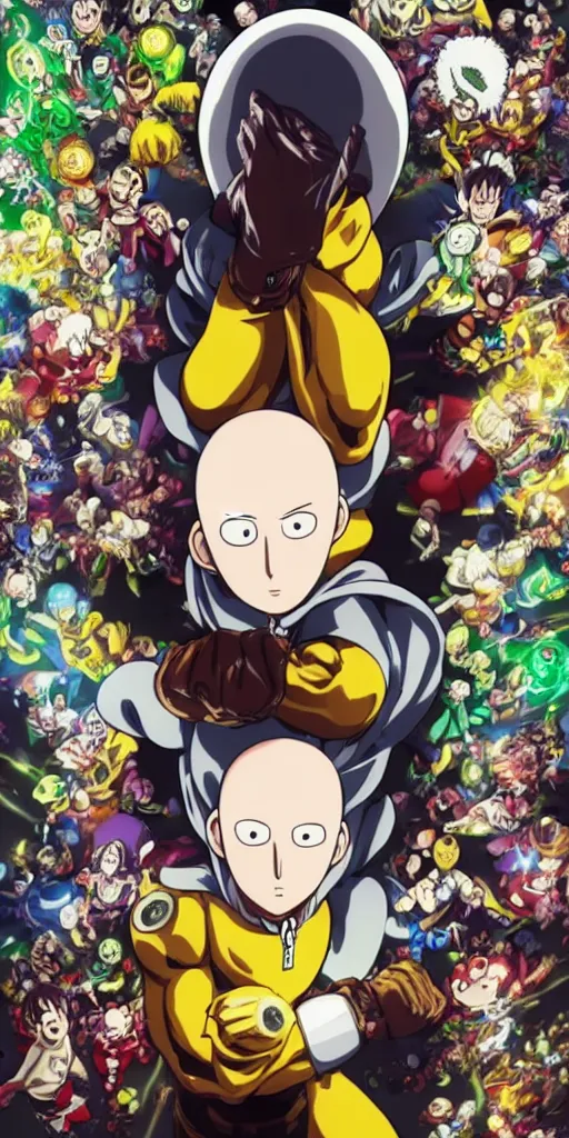 Movie poster of One Punch Man, Highly Detailed,, Stable Diffusion